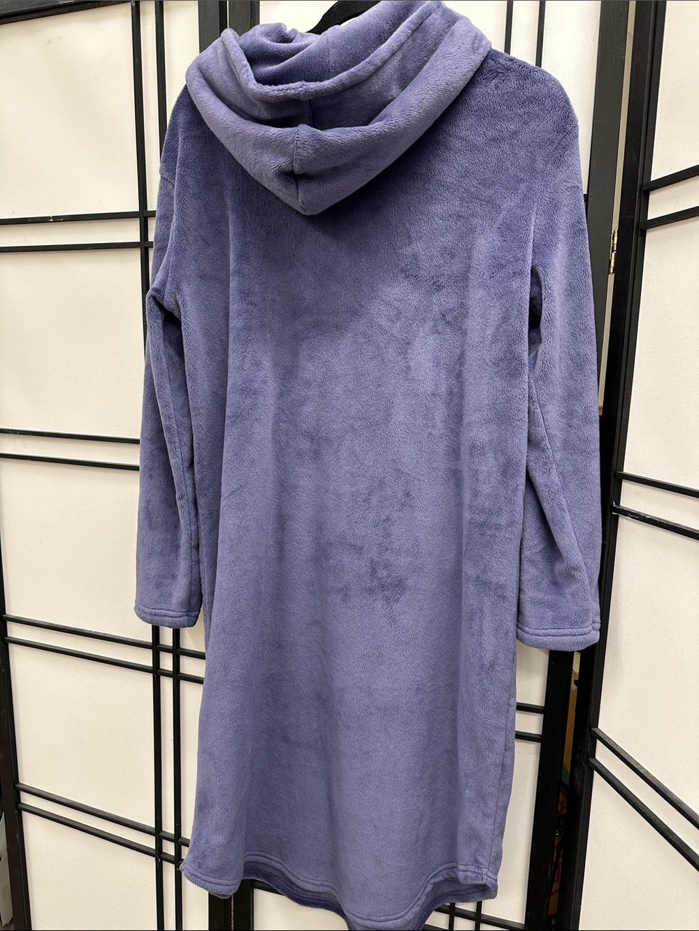 32 Degrees Plush Hooded Nightgown in Purple - Picture 3 of 8